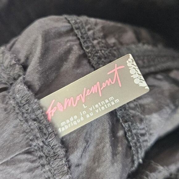 Free People FP Movement The Way Home Pants Large Nylon Track Pants Joggers Black - Picture 6 of 7